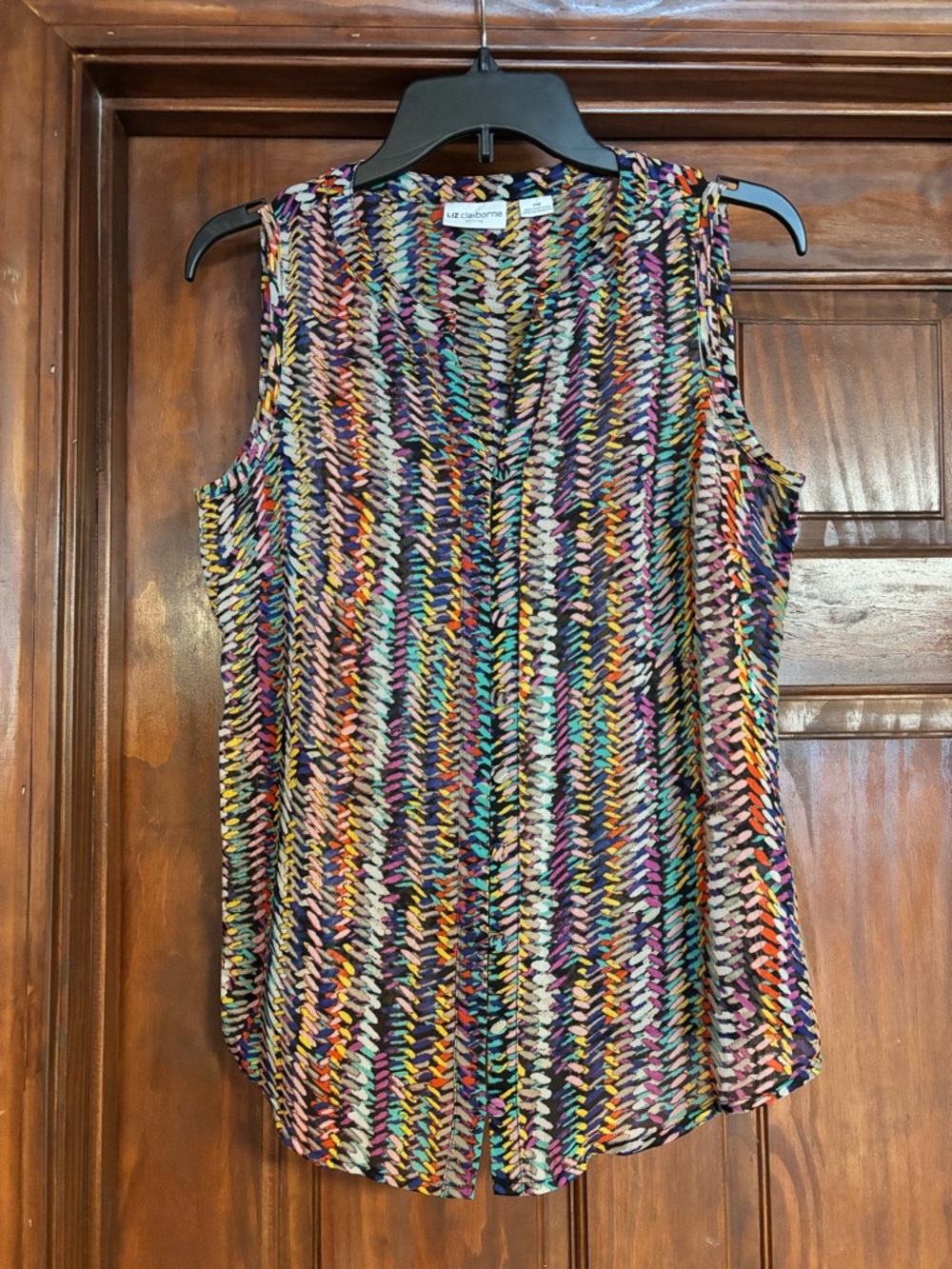 Liz Claiborne Multicolor Striped Sleeveless V-Neck Camisole
